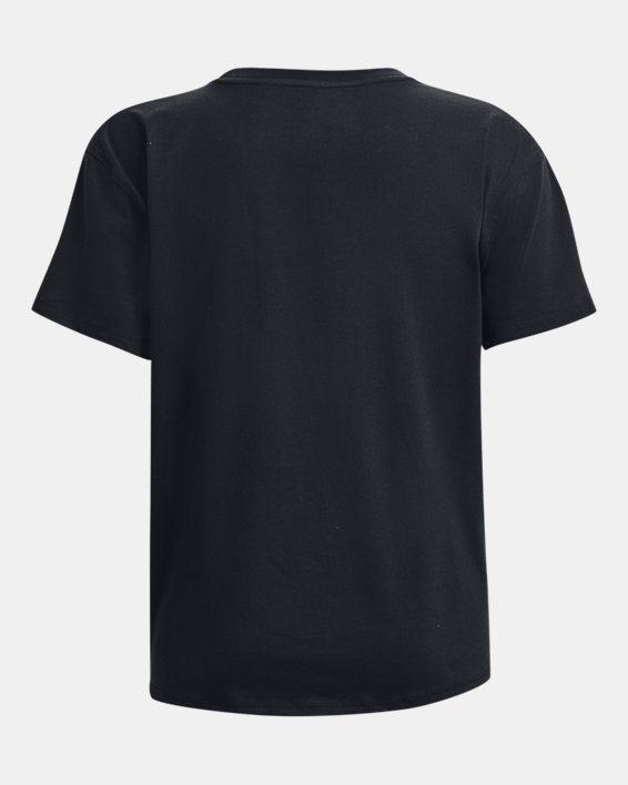 Women's UA Essential Cotton Stretch T-Shirt, Black, pdpMainDesktop image number 5
